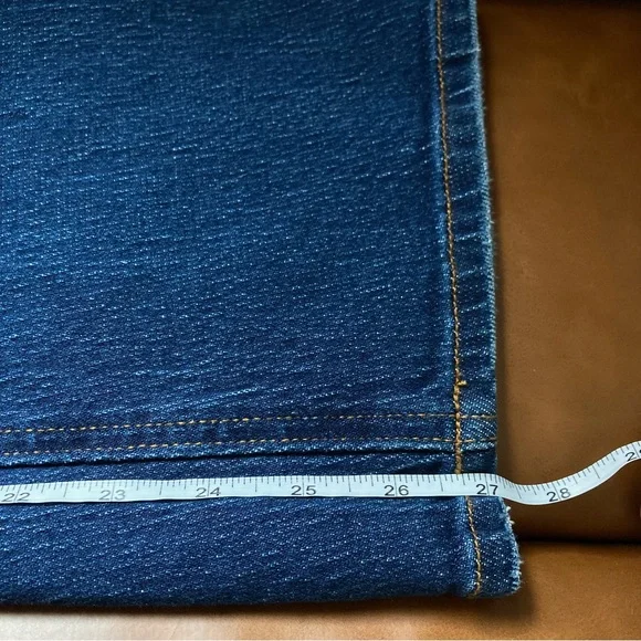 Quince Bella Stretch Relaxed Straight Jeans Stormy Blue Wash US 24 Sustainable - Picture 6 of 10